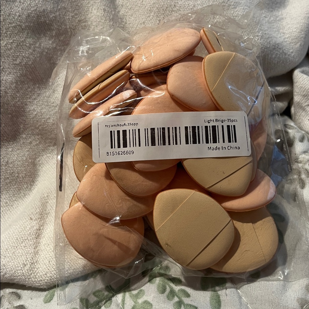 Beige Makeup Sponges Set35 pieces
